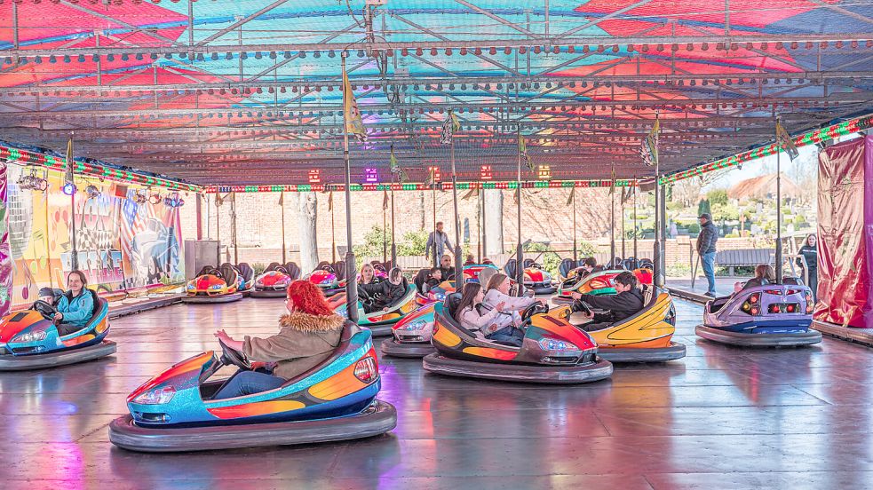 Der Autoscooter auf dem diesjährigen Frühjahrsmarkt in Marienhafe. Hier wurde die Mutter handgreiflich. Foto: Folkert Bents