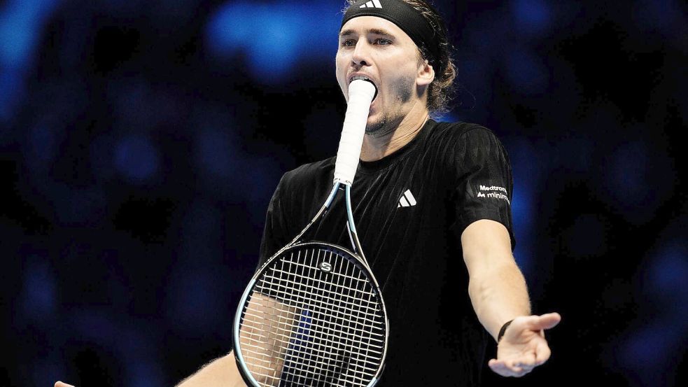 Ärgerte sich im Match gegen Sinner nicht nur über vergebene Breakbälle: Alexander Zverev Foto: Marco Alpozzi/LaPresse/AP/dpa