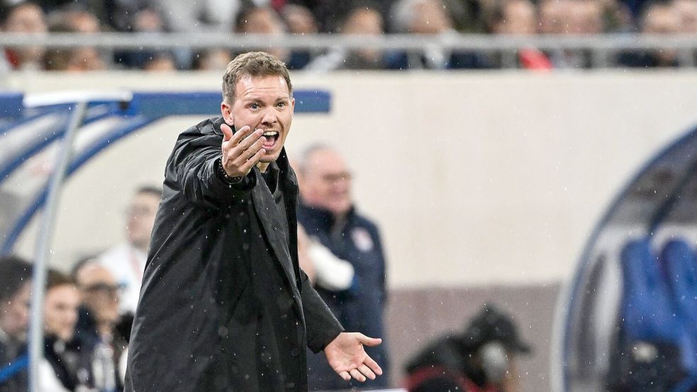 Julian Nagelsmann ist nicht zufrieden mit dem Spiel der DFB-Elf. Foto: Federico Gambarini