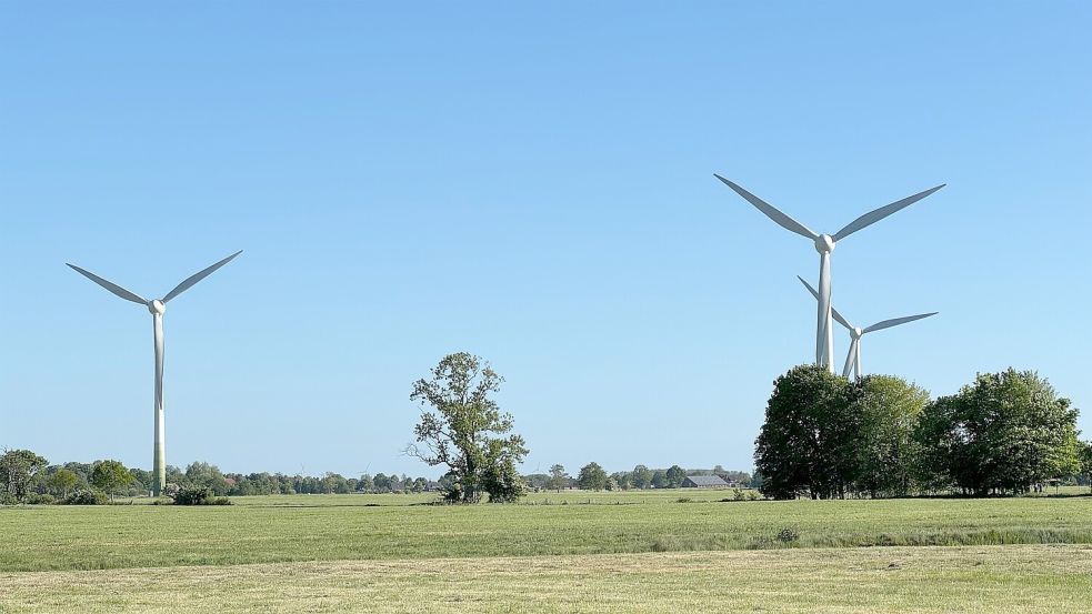 Drei Anlagen bilden den Windpark Oldeborg, für den derzeit ein Verfahren für das sogenannte Repowering läuft. Foto: Holger Janssen