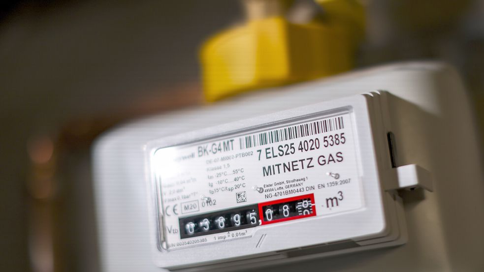 Ein zu einer Heizung gehörender Gaszähler. Foto: Jan Woitas/DPA