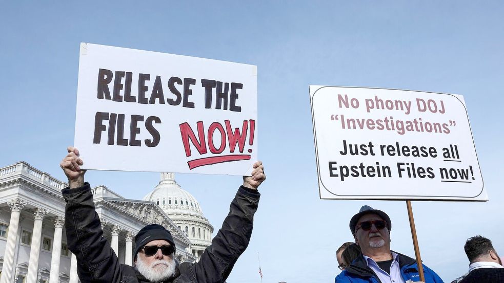 Viele Amerikaner fordern seit langem eine Offenlegung der Epstein-Akten. Foto: Mehmet Eser