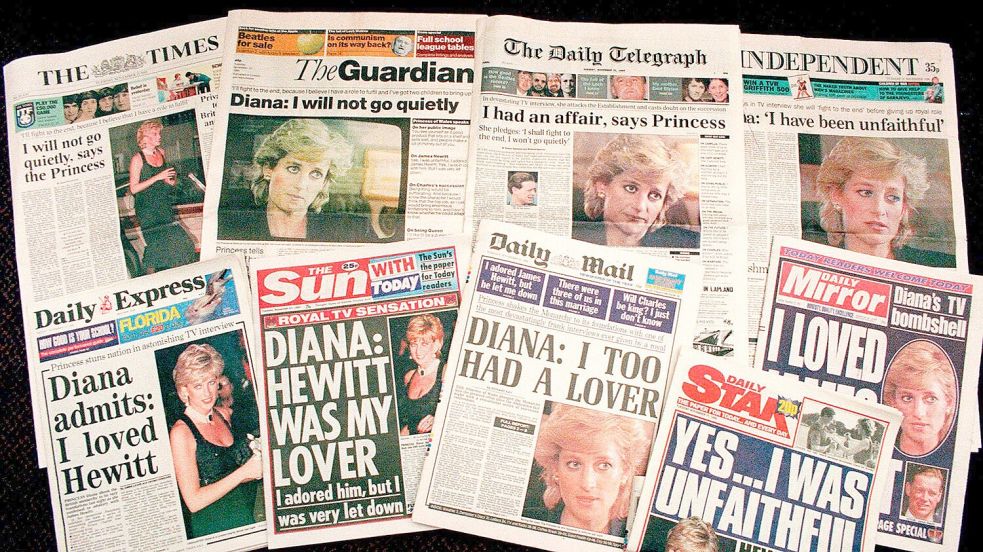 Das Interview beherrschte am Tag nach der Ausstrahlung die Titelseiten britischer Medien. (Archivbild) Foto: Martin Cleaver/AP/dpa