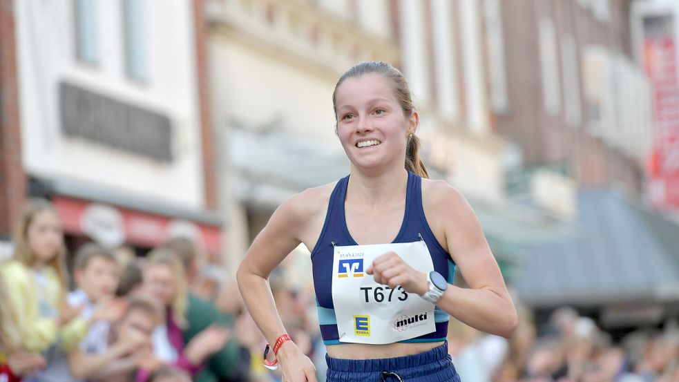 Als Tagesläuferin nimmt Katharina Saathoff – hier im Jahr 2024 – am Ossiloop teil. Foto: Klaus Ortgies