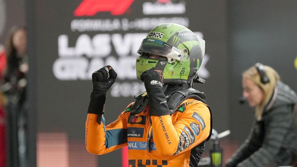 Jubelte über die Pole Position: Lando Norris. Foto: Eric Gay/AP/dpa