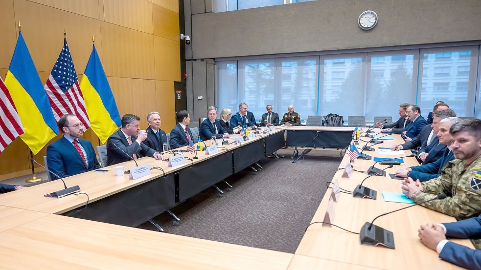 Zufriedenheit nach den Genfer Gesprächen. Foto: Martial Trezzini