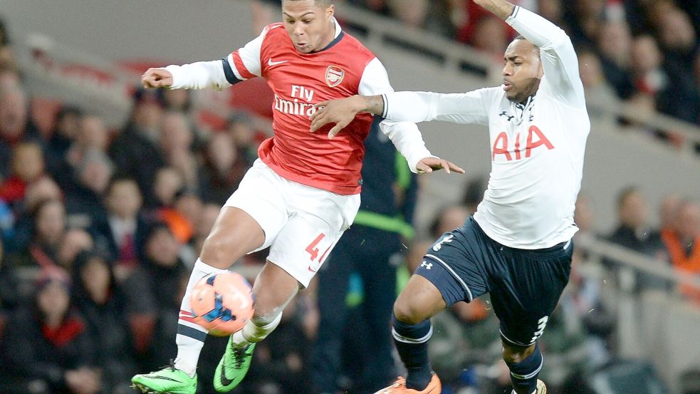 Lief einst für den FC Arsenal auf: Serge Gnabry (l). Foto: Andy Rain