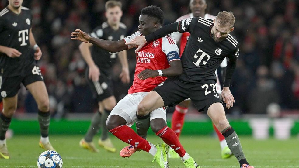 Der FC Bayern war zum Spitzenspiel in London zu Gast. Foto: Sven Hoppe