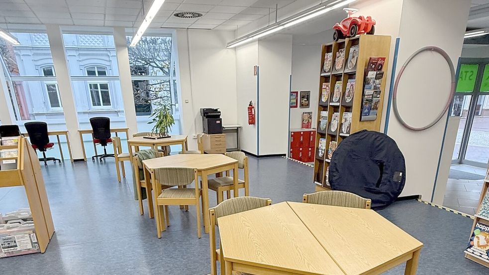 Plätze zum Lesen und Spielen gibt es auch im Übergangsquartier. Foto: Stadt Norden
