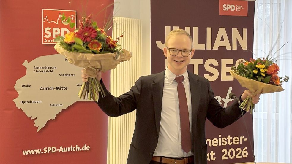 Julian Jetses wurde am Sonnabend von der SPD zum Kandidaten für die Bürgermeisterwahl 2026 gekürt. Foto: Lasse Paulsen