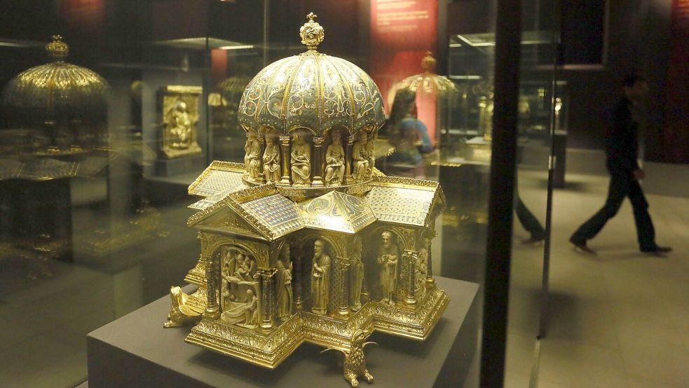 Der Welfenschatz umfasst mittelalterliche Goldreliquien im dreistelligen Millionenwert. (Archivbild) Foto: Stephanie Pilick/dpa