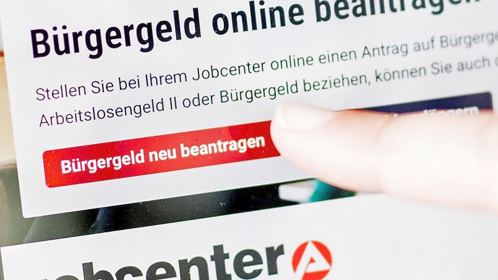 Weniger als die Hälfte der Bürgergeldempfänger sucht aktiv nach einem Job. Doch mit Faulheit ist das meistens nicht zu erklären. Foto: dpa/Carsten Koall