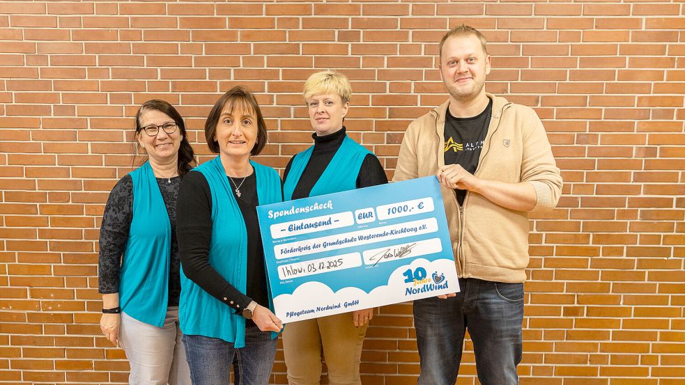 Große Freude herrschte in der Grundschule in Westerende-Kirchloog. Fotos: Designstuuv