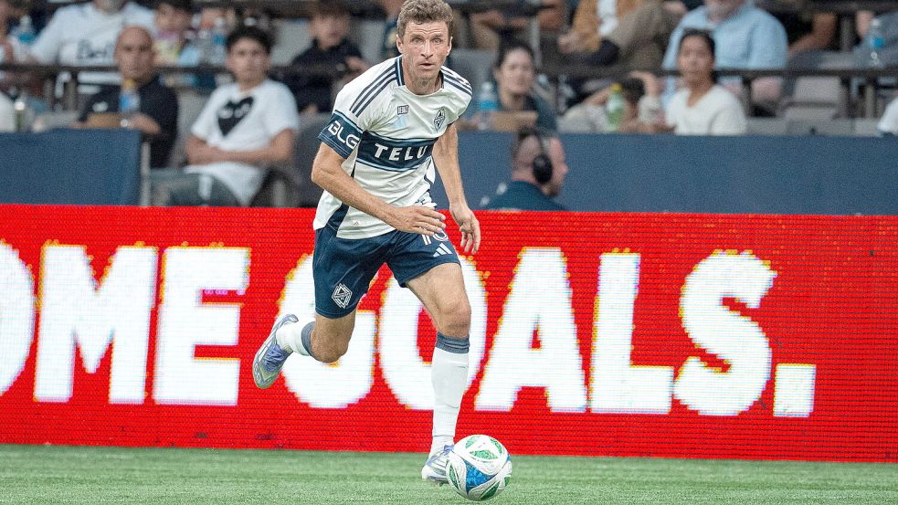 Thomas Müller trug bei seinem ersten Spiel für Vancouver ebenfalls das „Debut Patch“. Foto: IMAGO/UMA Press