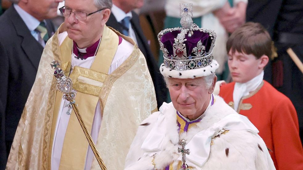 Die Krone hat einen unschätzbaren Wert für das Vereinigte Königreich. (Archivbild) Foto: Phil Noble/Pool Reuters/AP/dpa