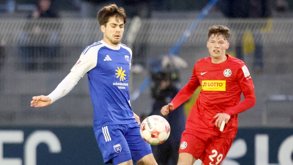 Mika Eickhoff traf mit Kickers Emden auf den HSC Hannover. Foto: Jens Doden/Emden