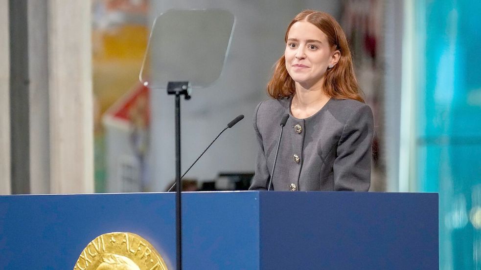 Tochter Ana hielt auch die Rede für ihre Mutter. Foto: Ole Berg-Rusten/NTB Scanpix Pool