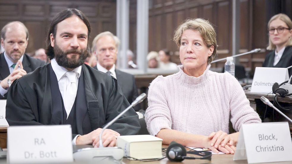 Christina Block ist angeklagt, die Entführung ihrer Kinder in Auftrag gegeben zu haben. Foto: Christian Charisius
