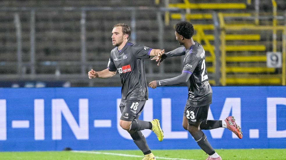 Der Doppelpacker: Lars Kehl traf doppelt für den VfL Osnabrück gegen Ulm. Foto: IMAGO/Harry Langer/DeFodi Images