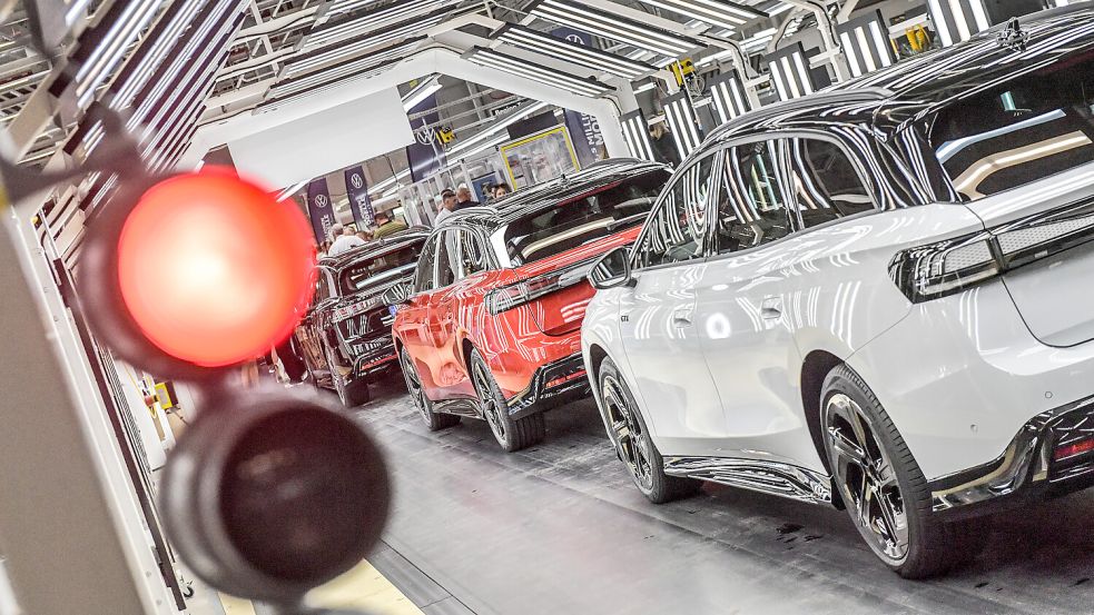 Im Emder VW-Werk werden nur noch Elektrofahrzeuge gebaut. Foto: Klaus Ortgies