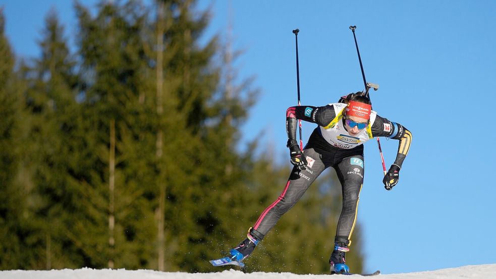Vanessa Voigt fiel im Jagdrennen zurück. Foto: Matthias Schrader/AP/dpa