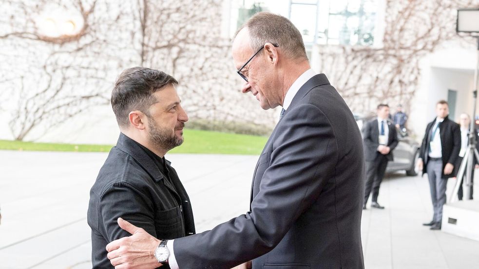 Heute wird Selenskyj erneut im Kanzleramt empfangen. Foto: Guido Bergmann