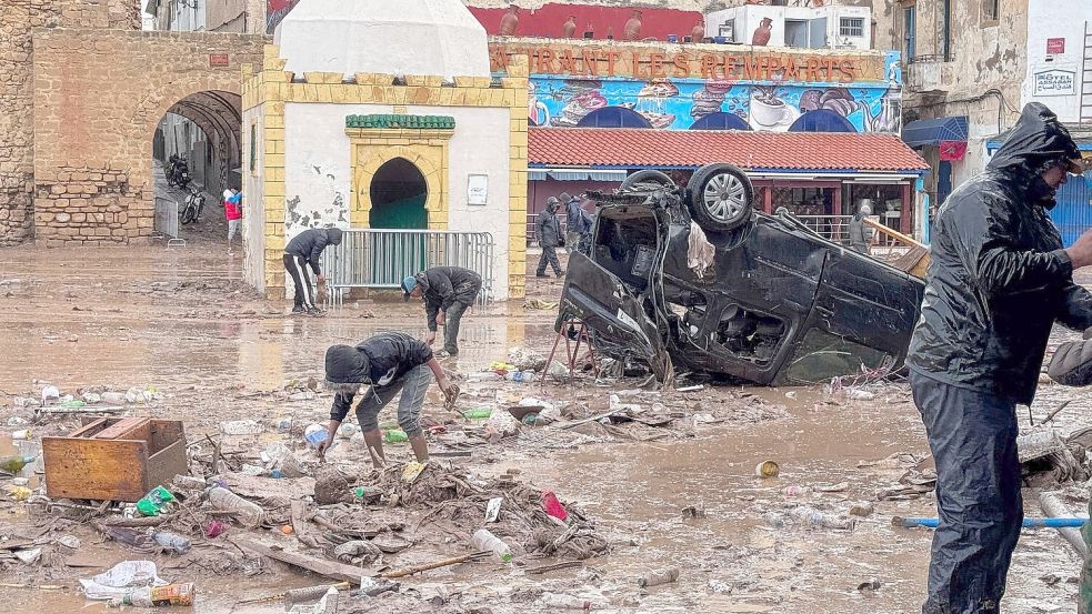 Die Regenfälle führten in der Provinz Safi zu schweren Überschwemmungen. Foto: Abderrazak Gouach/AP/dpa
