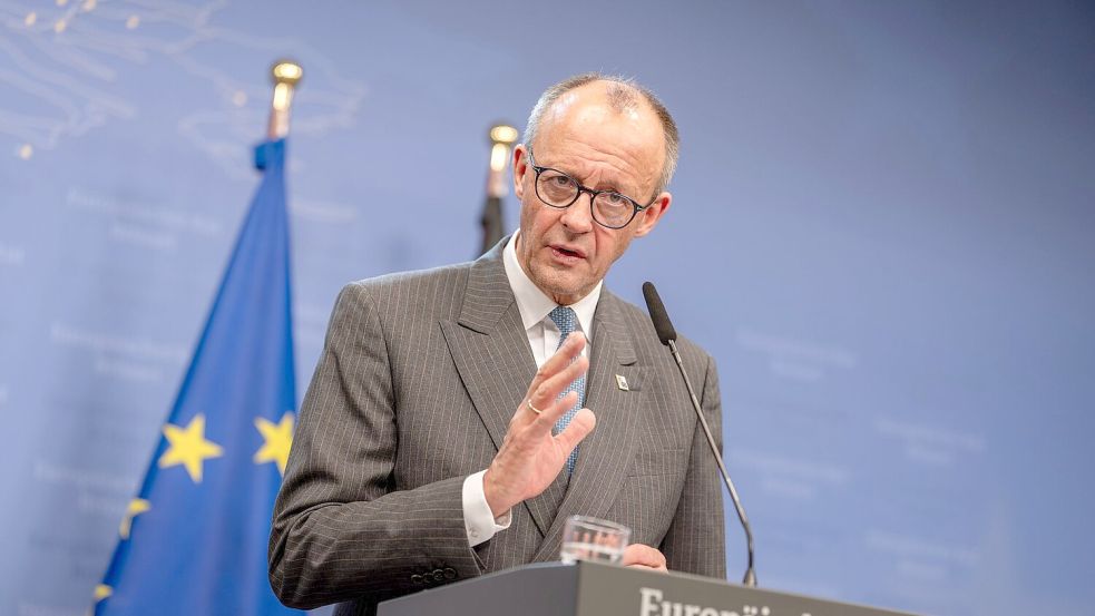 Für Kanzler Merz war der Gipfel eine Bewährungsprobe als europäische Führungsfigur. Foto: Michael Kappeler/dpa