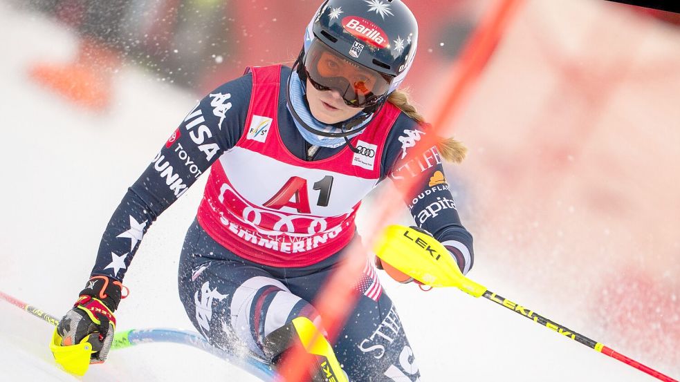 Mikaela Shiffrin feierte im Slalom von Semmering ihren 106. Weltcup-Sieg. Foto: Georg Hochmuth
