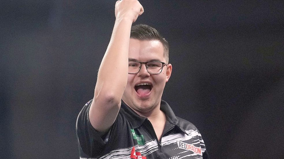 Steht erstmals im WM-Finale: Gian van Veen. Foto: Dave Shopland/AP/dpa