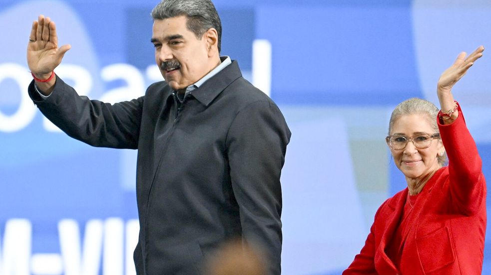 In US-Gewahrsam: Venezuelas Präsident Nicolás Maduro und Ehefrau Cilia Flores. Foto: AFP/Juan Barreto