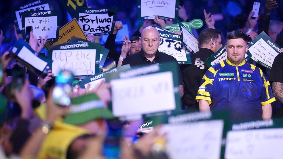 Littler absolvierte mit 18 Jahren bereits sein drittes WM-Finale. Foto: John Walton