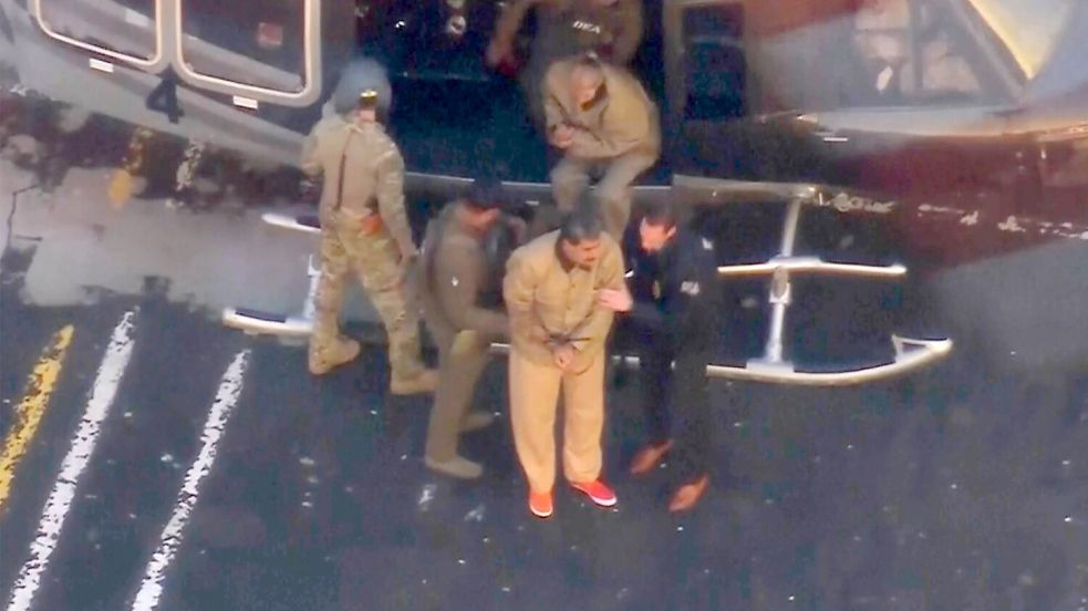 Nicolás Maduro wurde von Spezialkräften begleitet. Foto: WABC/WABC TV/AP/dpa