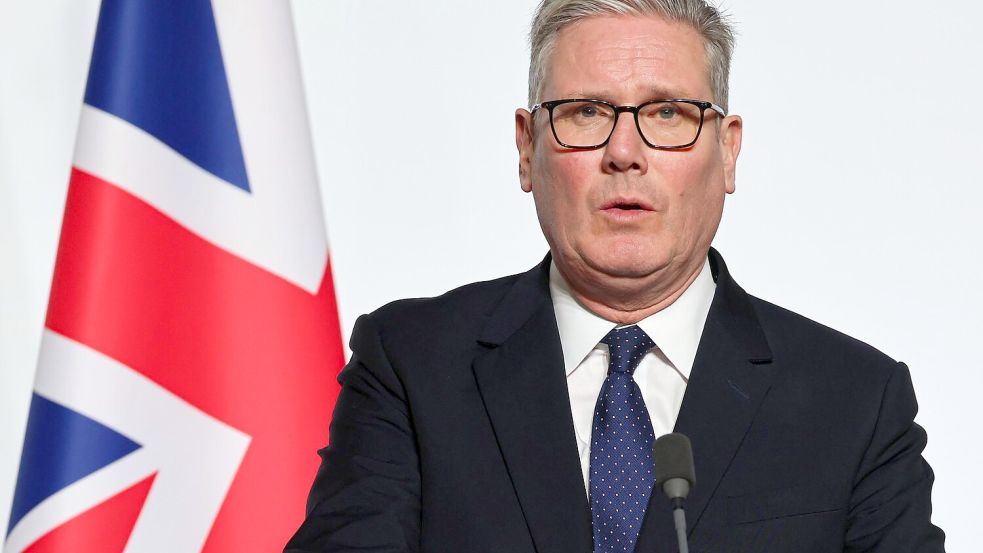 Premier Starmer geht von britischen und französischen Truppen in der Ukraine aus. Foto: Ludovic Marin/Pool AFP/AP/dpa