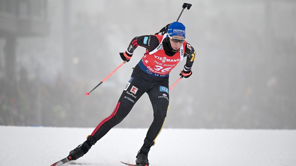 Franziska Preuß war in Oberhof beste Deutsche. Foto: Hendrik Schmidt