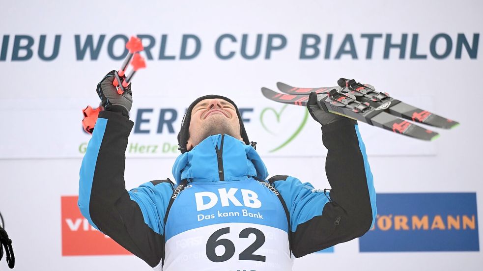 Emotionaler Sieger: Tommaso Giacomel. Foto: Hendrik Schmidt