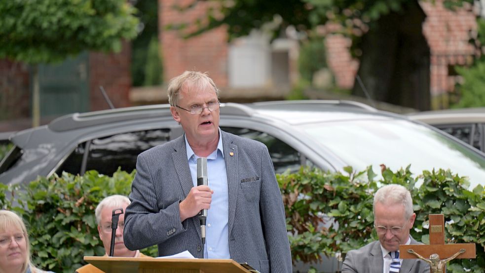 Thomas Erdwiens ist seit 2021 Bürgermeister in Südbrookmerland. Foto: Werner Jürgens