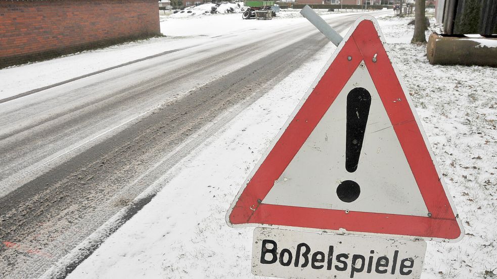 An Boßelspiele ist an diesem Wochenende nicht zu denken. Der komplette Spieltag soll am 31. Januar und 1. Februar nachgeholt werden. Foto: Wilfried Frerichs