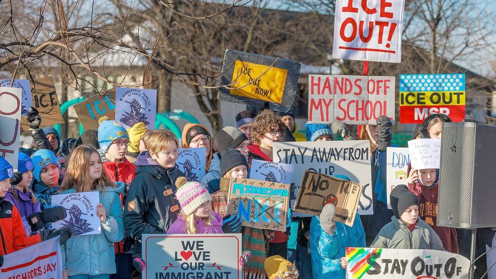 Auch Schüler protestierten. Foto: Kerem Yücel/Minnesota Public Ra