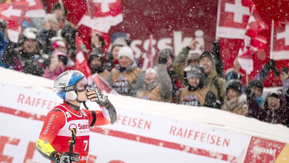Marco Odermatt triumphierte im fünften Jahr nacheinander in Adelboden. Foto: Jean-Christophe Bott