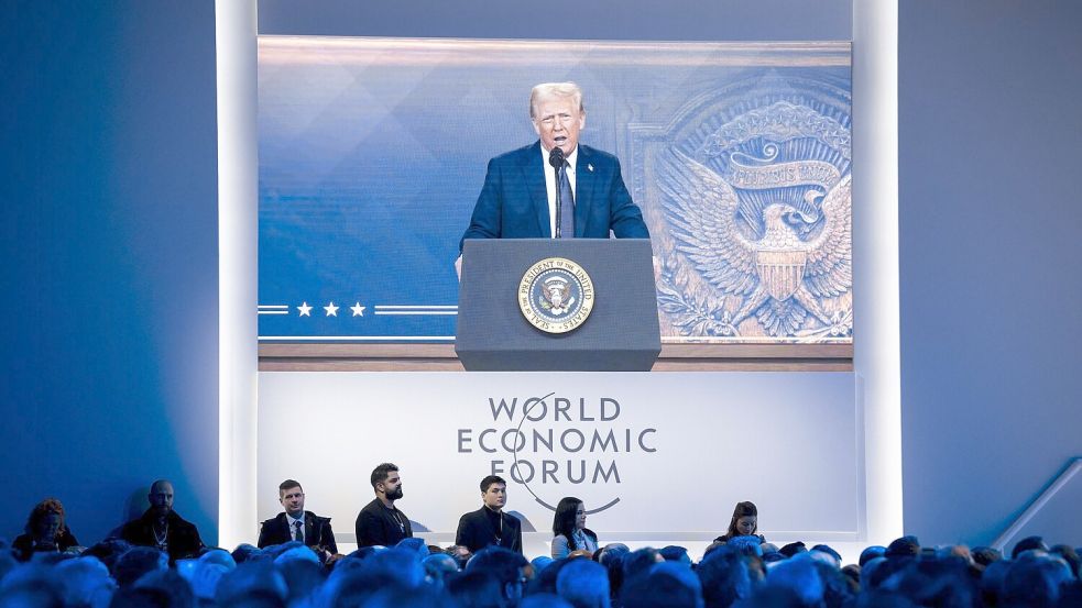 Im vergangenen Jahr hatte sich Trump zuschalten lassen. (Archivbild) Foto: Laurent Gillieron/KEYSTONE/dpa