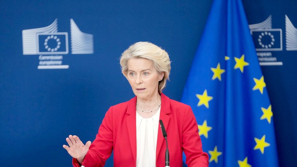 EU-Kommissionspräsidentin Ursula von der Leyen hatte X zuletzt deutlich kritisiert und auch mit Sanktionen gedroht. (Archivbild) Foto: Virginia Mayo/AP/dpa