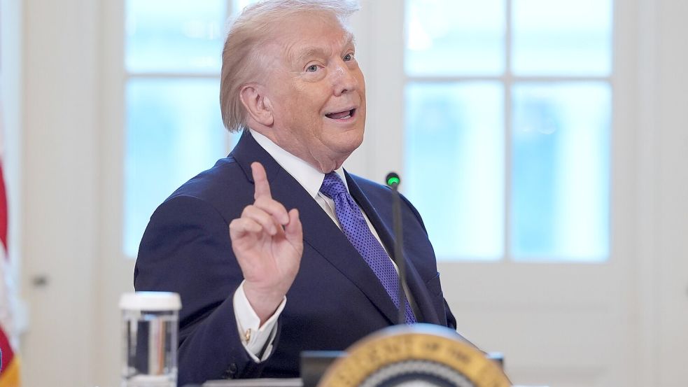 US-Präsident Donald Trump hat seinen Anspruch auf Grönland bekräftigt. (Archivfoto) Foto: Evan Vucci/AP/dpa