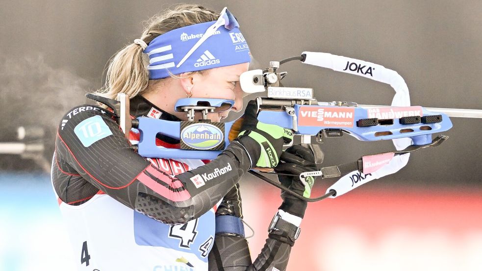 Franziska Preuß leistete sich eine Strafrunde. Foto: Sven Hoppe