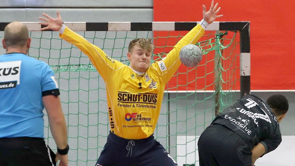 In Top-Form: OHV-Torwart Marten Jungvogel zeichnete sich in den vergangenen Spielen durch zahlreiche Paraden aus. Foto: Wilfried Gronewold