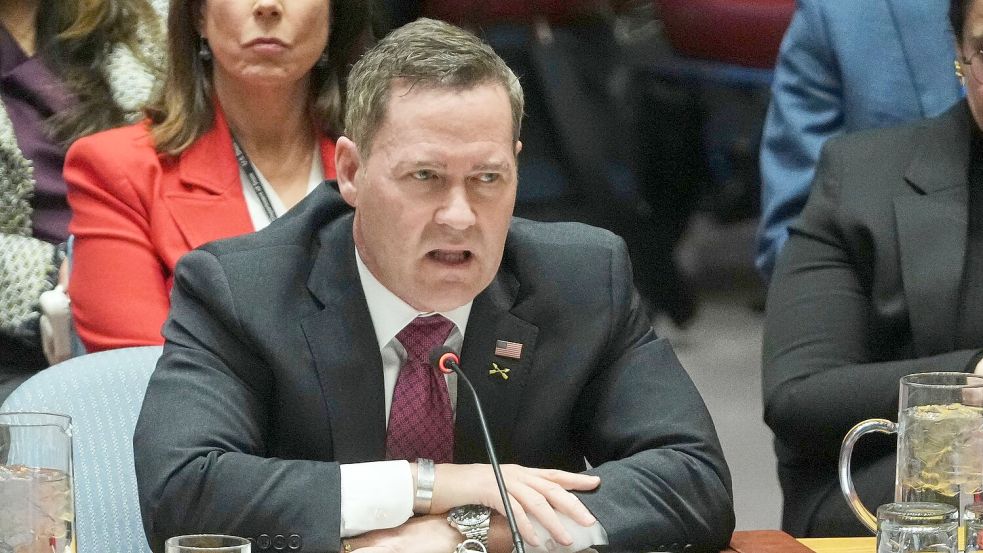 Der UN-Botschafter der USA, Michael Waltz, spricht im UN-Sicherheitsrat. (Archivfoto) Foto: Frank Franklin II/AP/dpa