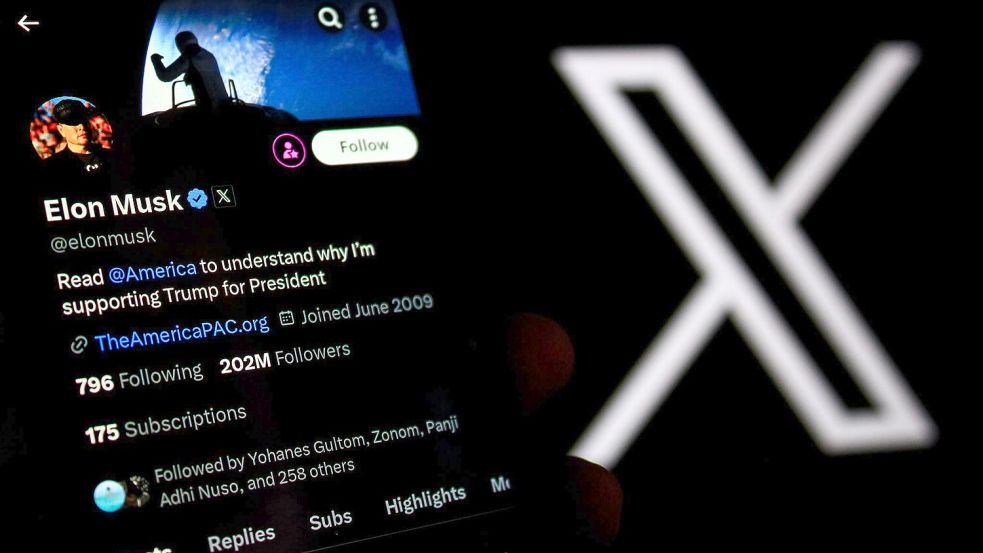 Die Online-Plattform X ist am Freitagnachmittag in mehreren Ländern ausgefallen. Foto: Algi Febri Sugita