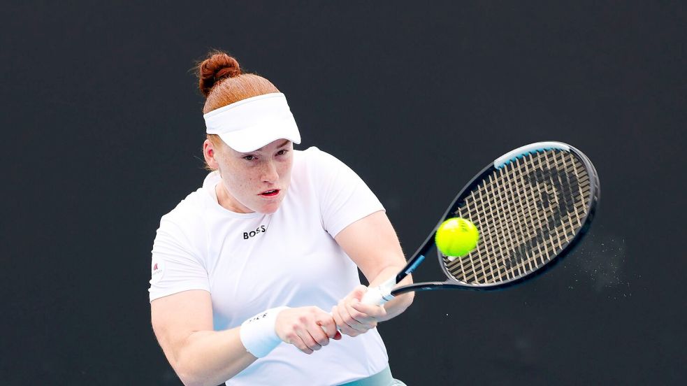 Ella Seidel gewann immerhin ihren ersten Satz überhaupt in Melbourne. Foto: Frank Molter