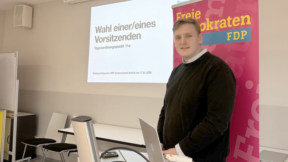 Hendrik Hartmann wurde zum Kreisverbandsvorsitzenden gewählt. Foto: Christin Wetzel