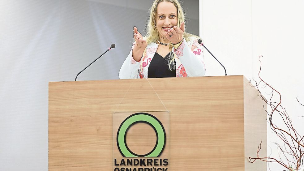 Landrätin Anna Kebschull (Grüne) freut sich, den Neujahrsempfang am 30. Januar 2026 nachzuholen. Foto: Gert Westdörp